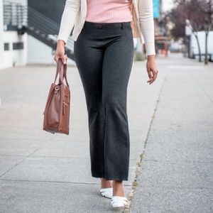 Dark grey straight leg Betabrand dress pants